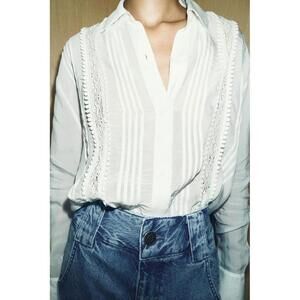LACE INSERT SHIRT ZW COLLECTION